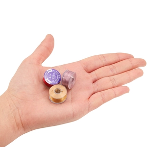 Fil élastique japonais en nylon 0,3 mm pour perles, lot de 3 couleurs rouge, or et violet