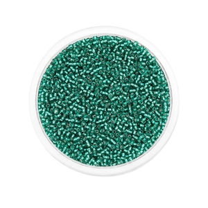 Λήψη macro 2,5 mm γυάλινες χάντρες σε μπλε της λίμνης με μεταλλικό φινίρισμα
