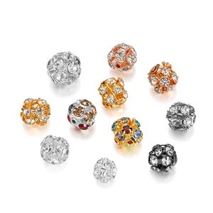 Glinsterende kristallen kleikralen voor doe-het-zelf sieraden in diverse metaalkleuren