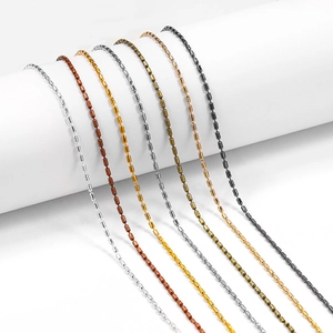 Mehrfarbige 1,5mm Edelstahl-Bambusperlenketten für DIY-Schmuckherstellung