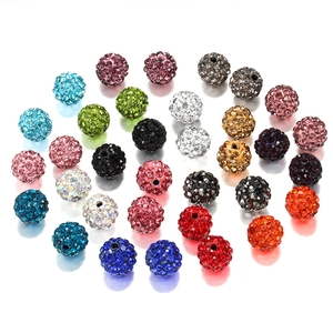 Perline disco da 10mm con strass colorati per creazione gioielli fai-da-te e distanziatori