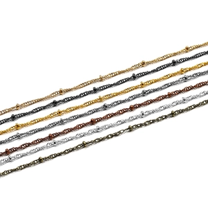 1.8mm colorful DIY satellite chains in seven metallic finishes for jewelry making