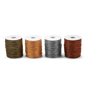 1,5 mm Metall-Kugelkette DIY-Zubehör in Gold Silber Bronze Kupfer auf Rollen