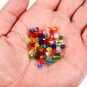 Perles bicones colorées en cristal de verre de 4mm pour bijoux DIY et colliers