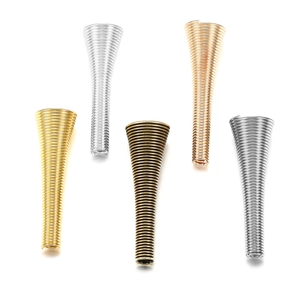 Embouts de perles coniques à 8 pétales pour bijoux DIY en quatre tons métalliques
