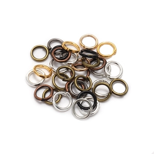 Assorted DIY metal jump rings in various electroplated colors for jewelry making