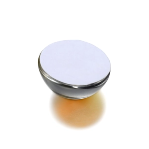 High transparency round glass cabochon with flat white backing for jewelry making