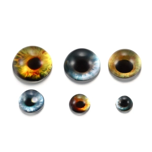 Glass Eye Pattern Cabochons Simulated Pupil Time Gem Patches For DIY Jewelry Making Doll Eyes Dragon Cat Eye Mixed Colors