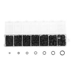 Kit de création de bijoux avec anneaux de jonction noirs dans une boîte à 7 grilles