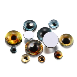 Mixed sizes of round dragon eye glass cabochons for jewelry making and DIY crafts