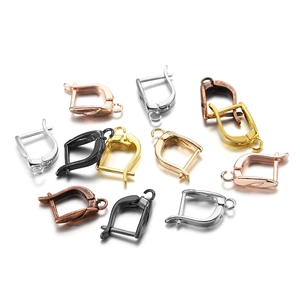 Pure copper lever back earring hooks in five metallic finishes for DIY jewelry making