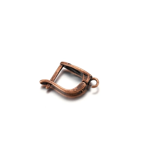 Detailed close-up of antique bronze French hook earring findings for DIY jewelry making