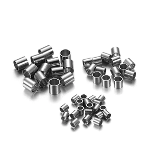 Edelstahl Quetschperlen Positionierrohre Für DIY Schmuckherstellung Armband Halskette Drahtfixierung Metall Spacer Rohr Perlen