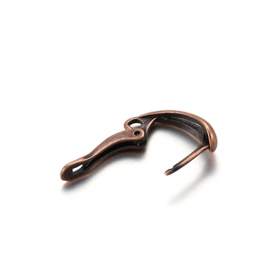 Antique bronze French leverback earring hooks for DIY jewelry making on white background