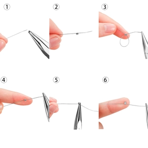 DIY-Schmuckset mit Edelstahl-Quetschperlen und Stahldraht für handgefertigte Accessoires