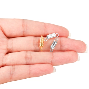 Three-color screw clasp set for jewelry DIY with metallic anti-slip texture