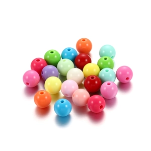 Colorful acrylic round beads for DIY jewelry making and handmade crafts accessories