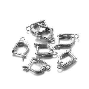 Detailed view of silver French lever back earring hooks for DIY jewelry making