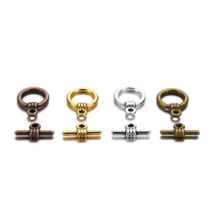 Lot de fermoirs à bascule OT en alliage doré, argenté et bronze pour bijoux DIY