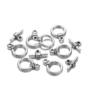 Ensemble fermoir toggle OT en alliage argent antique pour bijoux DIY et colliers