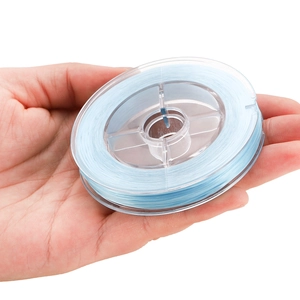 Fil cristal élastique bleu clair sur bobine pour bijoux DIY et enfilage de perles