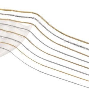 Chaînes à serpent minimalistes en acier inoxydable doré et argenté pour bijoux DIY