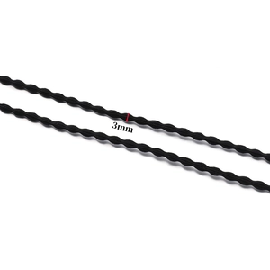 Cordoncino elastico ondulato nero 3mm per elastici capelli e creazione gioielli fai-da-te