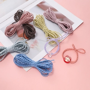 Set di elastici per capelli in nylon 3mm colorati con simpatici ciondoli orso e coniglio