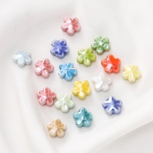 Gekleurde macaron keramische bloemkralen voor DIY sieraden maken en handwerk