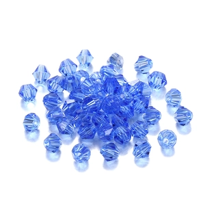 Perles en verre cristal bleu clair 4mm bicone pour la création de bijoux et colliers