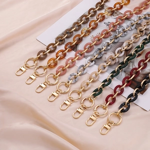 Acrylic Alloy Bag Strap Replacement Chain Marble Pattern Decorative Shoulder Strap For Handbags DIY Accessories Women