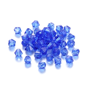 Dunkelblaue 4mm Bicone Glasperlen mit Facettenschliff für DIY Schmuckherstellung