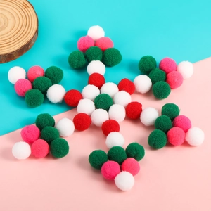 Pompones de Poliéster Alta Elasticidad Coloridas Bolas de Felpa Para Accesorios de Joyería DIY Hechos a Mano Materiales Decorativos