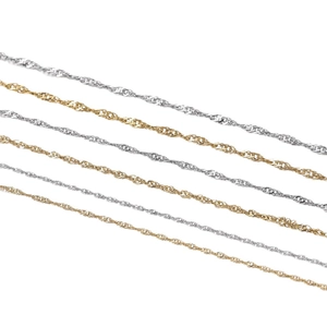 Elegant gold and silver titanium steel water wave chains for DIY jewelry making sets