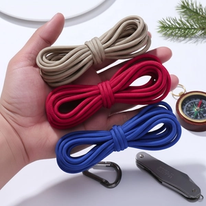 5mm wear-resistant nylon paracord in khaki red and blue for DIY outdoor accessories