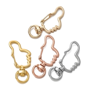 Creative thumb shaped alloy lobster clasps in gold silver and rose gold finishes
