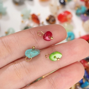 Natural stone pendants in red, turquoise, and green for DIY jewelry making