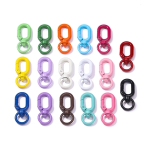 Set of 17 colorful metal alloy lobster clasps for DIY keychains and bags accessories