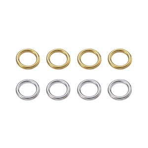 Polished 304 stainless steel seamless rings in gold and silver finish for DIY jewelry