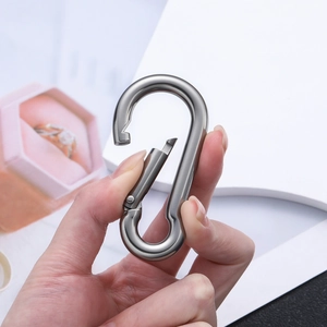 Handheld 304 stainless steel gourd-shaped spring buckle and outdoor climbing carabiner