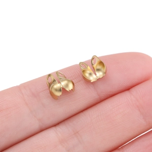 Cache-noeuds en acier inoxydable doré mat pour la création de bijoux DIY élégants