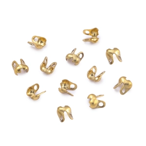 Détail de cache-nœuds en acier inoxydable doré pour création de bijoux DIY