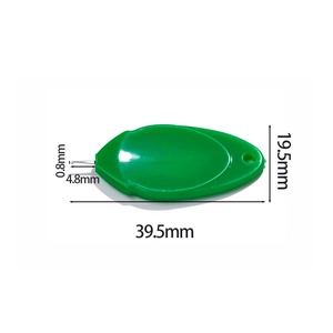 Acrylic stainless steel leaf needle threader for sewing with 39.5mm x 19.5mm dimensions