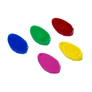 Set of 5 colorful acrylic needle threaders for sewing with stainless steel wire loops