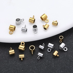 Stainless Steel Shell DIY Jewelry Connector Bail Tube Beads For Necklace Bracelet Making Gold Silver Spacer Findings