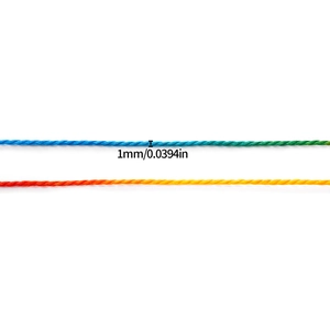 Rainbow gradient 1mm polyester waxed cord for DIY jewelry braiding and craft materials
