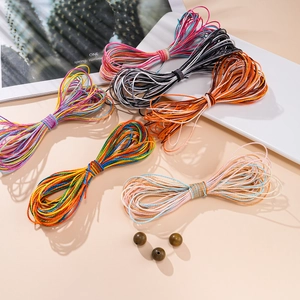 1mm multicolor waxed polyester cords for DIY jewelry weaving and beading accessories