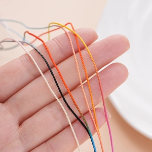 1mm colorful polyester waxed cords for DIY handmade bracelet weaving in various colors