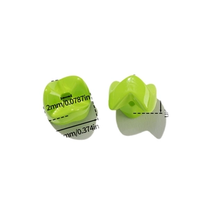 Neon green wavy acrylic spacer beads with 2mm center hole for DIY phone chain jewelry