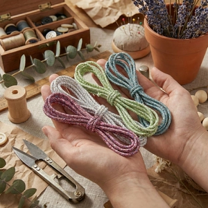 Set di corde in cotone intrecciato da 3mm in quattro colori per gioielli fai da te